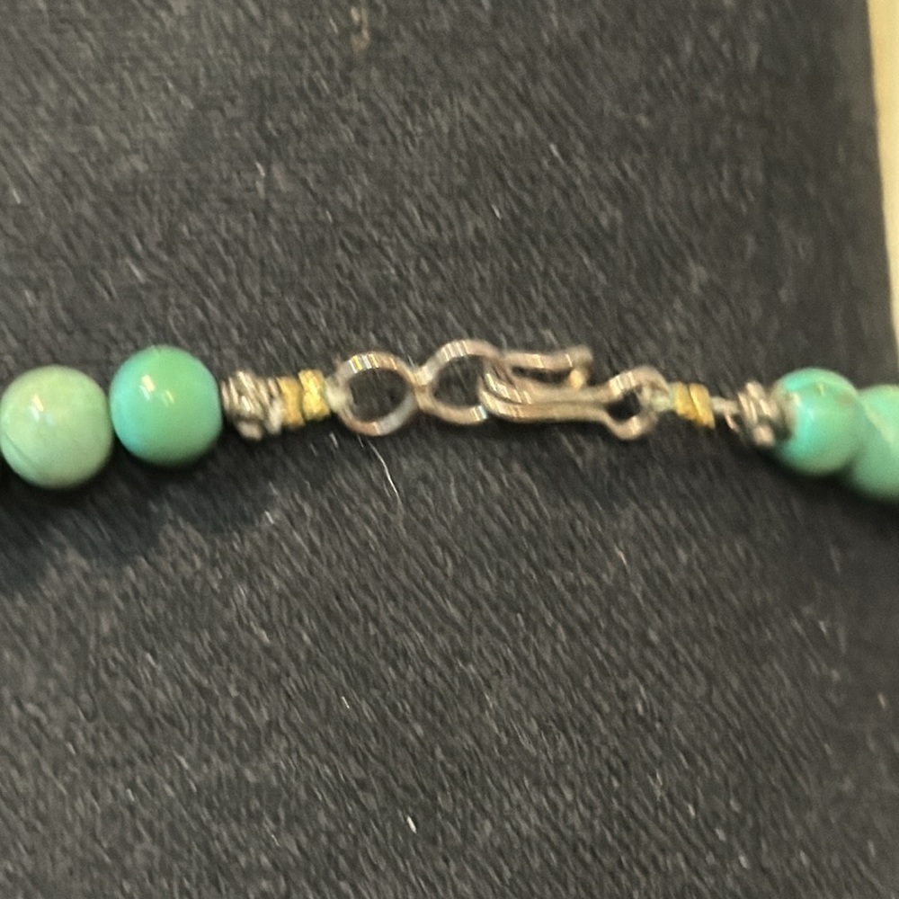 Bohemian Long Chunky Multi Color Beaded Faux Turq… - image 6